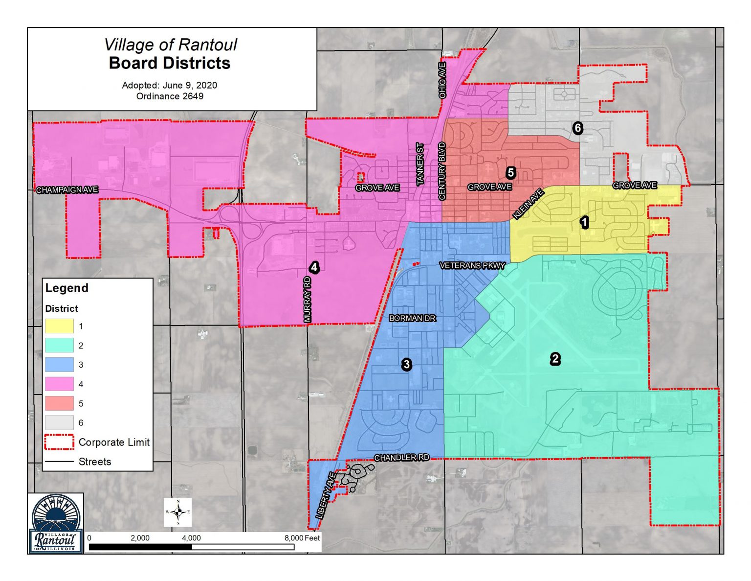 Rantoul Tries Electing Its Village Trustees From Districts Illinois